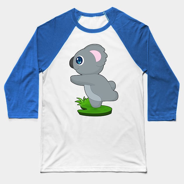 Koala Yoga Fitness Gymnastics Baseball T-Shirt by Markus Schnabel